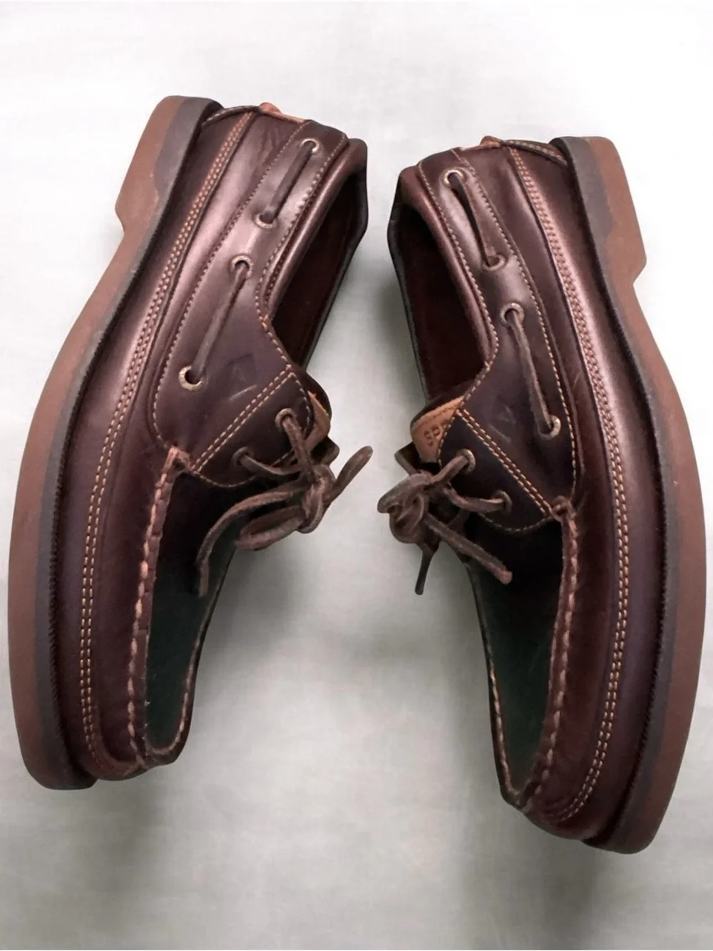 Sperry Men's Dark Brown Leather Boat Shoes